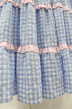 画像5: Lolime by mellfy memory / Bubble Gum ギンガムチェックワンピース M BLUE H-25-08-01-1043-0-OP-NS-ZH