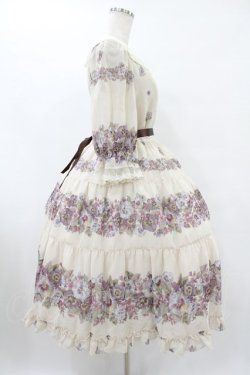 画像3: Innocent World / アンティークパンジーシフォンドレス M 生成り H-25-08-01-1044-IW-OP-NS-ZH