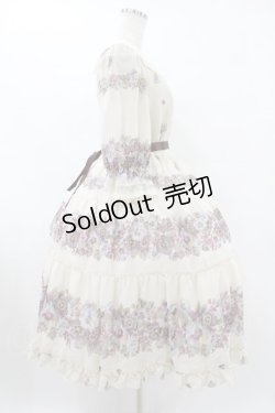 画像3: Innocent World / アンティークパンジーシフォンドレス M 生成り H-25-08-01-1044-IW-OP-NS-ZH