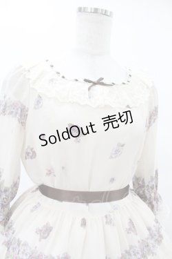 画像4: Innocent World / アンティークパンジーシフォンドレス M 生成り H-25-08-01-1044-IW-OP-NS-ZH