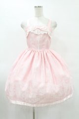BABY,THE STARS SHINE BRIGHT / Sugar Rose Tea Timeプリントハートジャンパースカート Free ピンク H-25-08-01-1047-BA-OP-NS-ZH