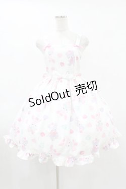 画像1: Chalmiere / FancyDollsジャンパースカート M シロ H-25-08-01-1048-0-OP-NS-ZH