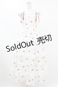 mellfy memory / Sweet cherry long ワンピース M WHITE H-25-08-01-1049-0-OP-NS-ZH