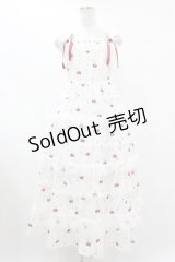 mellfy memory / Sweet cherry long ワンピース M WHITE H-25-08-01-1049-0-OP-NS-ZH