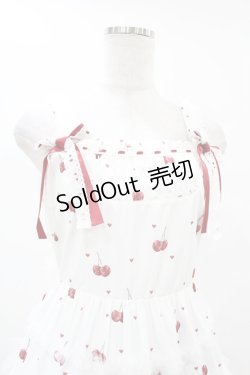 画像4: mellfy memory / Sweet cherry long ワンピース M WHITE H-25-08-01-1049-0-OP-NS-ZH