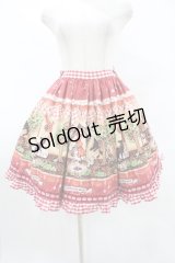 BABY,THE STARS SHINE BRIGHT / My little red riding hood柄ギンガムスカート Free エンジ H-25-08-01-1050-BA-SK-NS-ZH