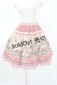 BABY,THE STARS SHINE BRIGHT / My little red riding hood柄ギンガムスカート Free エンジ H-25-08-01-1050-BA-SK-NS-ZH