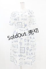 Fi.n.t / クロスステッチコラージュ柄ワンピース Free BLUE H-25-08-01-1053-CA-OP-NS-ZH