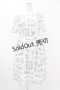 Fi.n.t / クロスステッチコラージュ柄ワンピース Free BLUE H-25-08-01-1053-CA-OP-NS-ZH