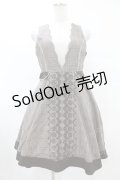 axes femme / スカラップチェックジャンパースカート M ブラウン H-25-08-01-1057-AX-OP-NS-ZH