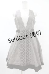 axes femme / スカラップチェックジャンパースカート M ブラウン H-25-08-01-1057-AX-OP-NS-ZH