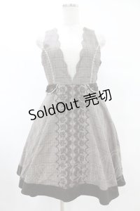axes femme / スカラップチェックジャンパースカート M ブラウン H-25-08-01-1057-AX-OP-NS-ZH