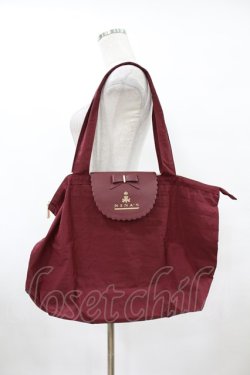 画像1: m petit by misako / NINA’Sコラボエコバッグ  ワイン H-25-08-01-1025-LO-BG-NS-ZH