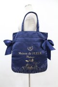 Maison de FLEUR / ぽちゃっこ/リボントートバッグ  ネイビー H-25-08-01-1029-LO-BG-NS-ZH