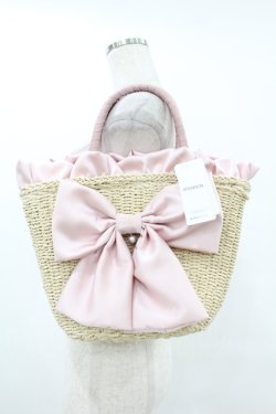 画像1: axes femme POETIQUE / リボンカゴバッグ  ピンク H-25-08-01-1036-AX-BG-NS-ZH