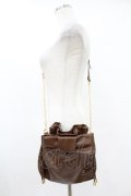 m petit by misako / NINA'Sコラボ/リボンキンチャクショルダーバッグ  ブラウン H-25-08-01-1039-LO-BG-NS-ZH