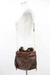 m petit by misako / NINA'Sコラボ/リボンキンチャクショルダーバッグ  ブラウン H-25-08-01-1039-LO-BG-NS-ZH