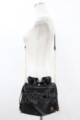 m petit by misako / NINA'Sコラボ/リボンキンチャクショルダーバッグ  ブラック H-25-08-01-1040-LO-BG-NS-ZH