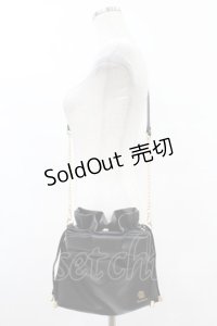 m petit by misako / NINA'Sコラボ/リボンキンチャクショルダーバッグ  ブラック H-25-08-01-1040-LO-BG-NS-ZH