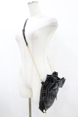 画像2: m petit by misako / NINA'Sコラボ/リボンキンチャクショルダーバッグ  ブラック H-25-08-01-1040-LO-BG-NS-ZH