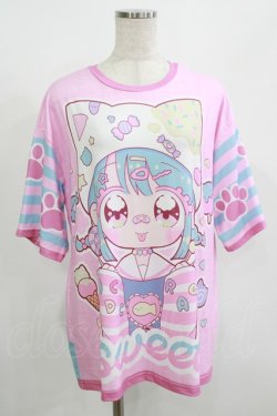 画像1: ACDC RAG / Sweet nyanko T  ピンク H-25-08-01-057-PU-TO-KB-ZH