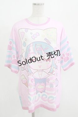 画像1: ACDC RAG / Sweet nyanko T  ピンク H-25-08-01-057-PU-TO-KB-ZH