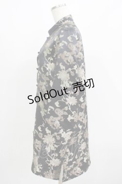 画像2: LISTEN FLAVOR / ブロケードチャイナシャツ  ブラック×ゴールド H-25-08-01-059-PU-BL-KB-ZH