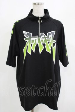 画像1: LISTEN FLAVOR / オーバーキルハーフジップトップス  ブラック H-25-08-01-060-PU-TO-KB-ZH