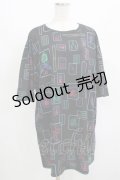 LISTEN FLAVOR / 麻雀フルグラフィックビッグTシャツ  ブラック H-25-08-01-062-PU-TO-KB-ZH