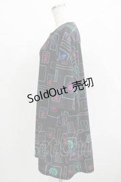 画像2: LISTEN FLAVOR / 麻雀フルグラフィックビッグTシャツ  ブラック H-25-08-01-062-PU-TO-KB-ZH