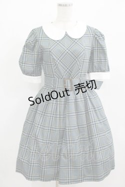 画像1: MILK / M girl Dress  ブルーグリーンチェック H-25-08-01-007-ML-OP-KB-ZH