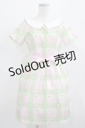 MILK / Love Checkワンピース  ピーチメロン H-25-08-01-008-ML-OP-KB-ZH