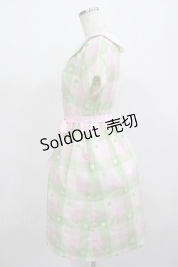 画像2: MILK / Love Checkワンピース  ピーチメロン H-25-08-01-008-ML-OP-KB-ZH