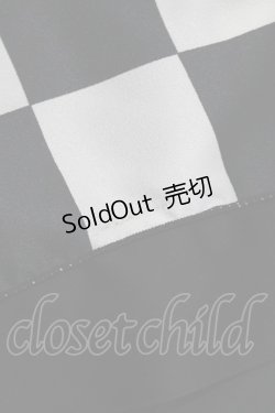 画像4: ATELIER PIERROT / ダイヤイレギュラースカート  黒×白 H-25-08-01-010-EL-SK-KB-ZH