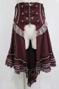 OZZ ANGELO / 薔薇刺繍オーバーコルセット  ボルドーストライプ H-25-08-01-015-OO-SK-KB-ZH