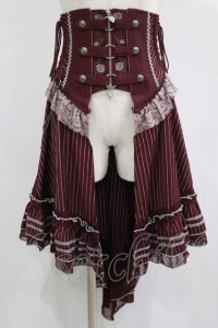 OZZ ANGELO / 薔薇刺繍オーバーコルセット  ボルドーストライプ H-25-08-01-015-OO-SK-KB-ZH