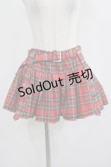 ACDC RAG / プリーツパンツスカート  レッドタータン H-25-08-01-018-PU-SK-KB-ZH