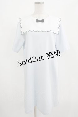 画像1: MILK / スカラップカラーワンピース  サックス H-25-08-01-024-ML-OP-KB-ZH