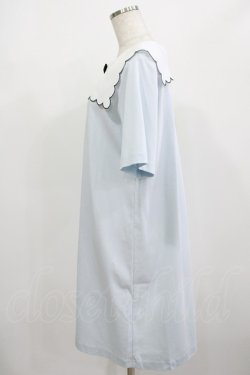 画像2: MILK / スカラップカラーワンピース  サックス H-25-08-01-024-ML-OP-KB-ZH