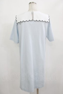 画像3: MILK / スカラップカラーワンピース  サックス H-25-08-01-024-ML-OP-KB-ZH