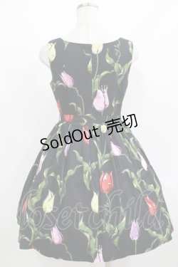 画像3: MILK / チューリーロマンスドレス  ブラックカラフル H-25-12-15-1036-ML-OP-KB-ZH
