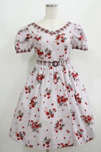 MILK / BERRY Timeワンピース  スモーキーベリー×レッドタータン H-25-08-02-026-ML-OP-KB-ZH