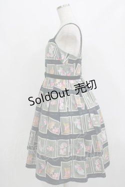 画像2: Emily Temple cute / Kitten Stamp Collectionキャミソールワンピース  グリーン H-25-08-02-028-ET-OP-KB-ZH