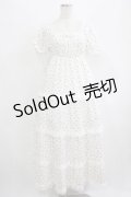merry jenny / petit flowerパフワンピース  オフホワイト H-25-08-02-030-LO-OP-KB-ZH