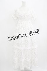 merry jenny / petit flowerパフワンピース  オフホワイト H-25-08-02-030-LO-OP-KB-ZH