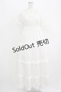 merry jenny / petit flowerパフワンピース  オフホワイト H-25-08-02-030-LO-OP-KB-ZH