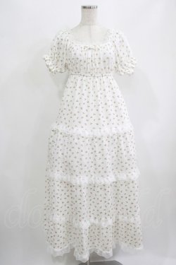 画像1: merry jenny / petit flowerパフワンピース  オフホワイト H-25-08-02-030-LO-OP-KB-ZH
