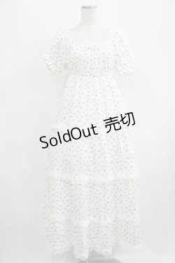 画像1: merry jenny / petit flowerパフワンピース  オフホワイト H-25-08-02-030-LO-OP-KB-ZH