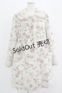 MILK / ア・ラ・モードコート  ベージュフラワーファー H-25-08-02-031-ML-CO-KB-ZT-C063