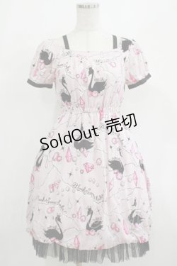 画像1: MILK / Black Swan Lake Dress  ピンク H-25-08-02-033-ML-OP-KB-ZH